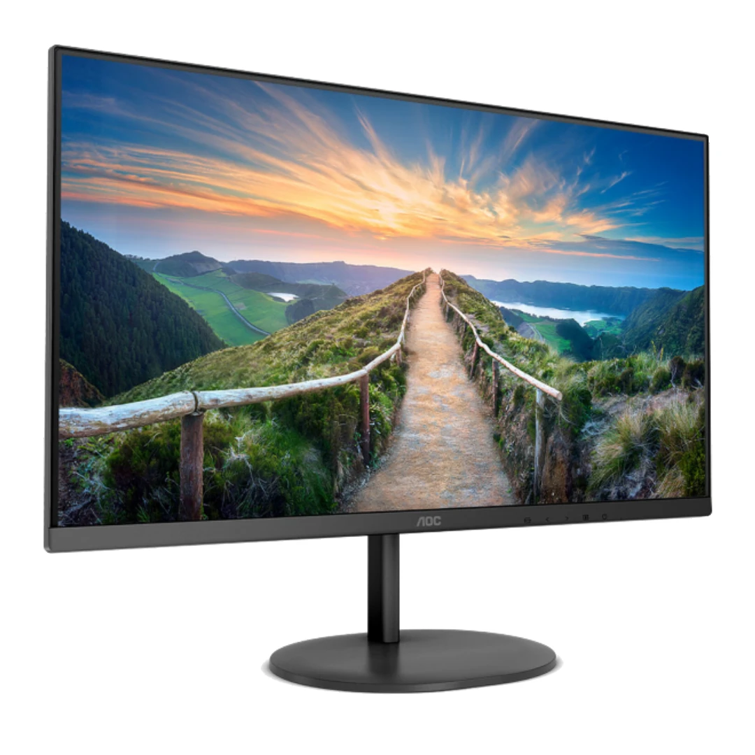 ECRAN AOC 27" IPS U27V4 4K 4MS ADJUSTABLE STAND – Image 2