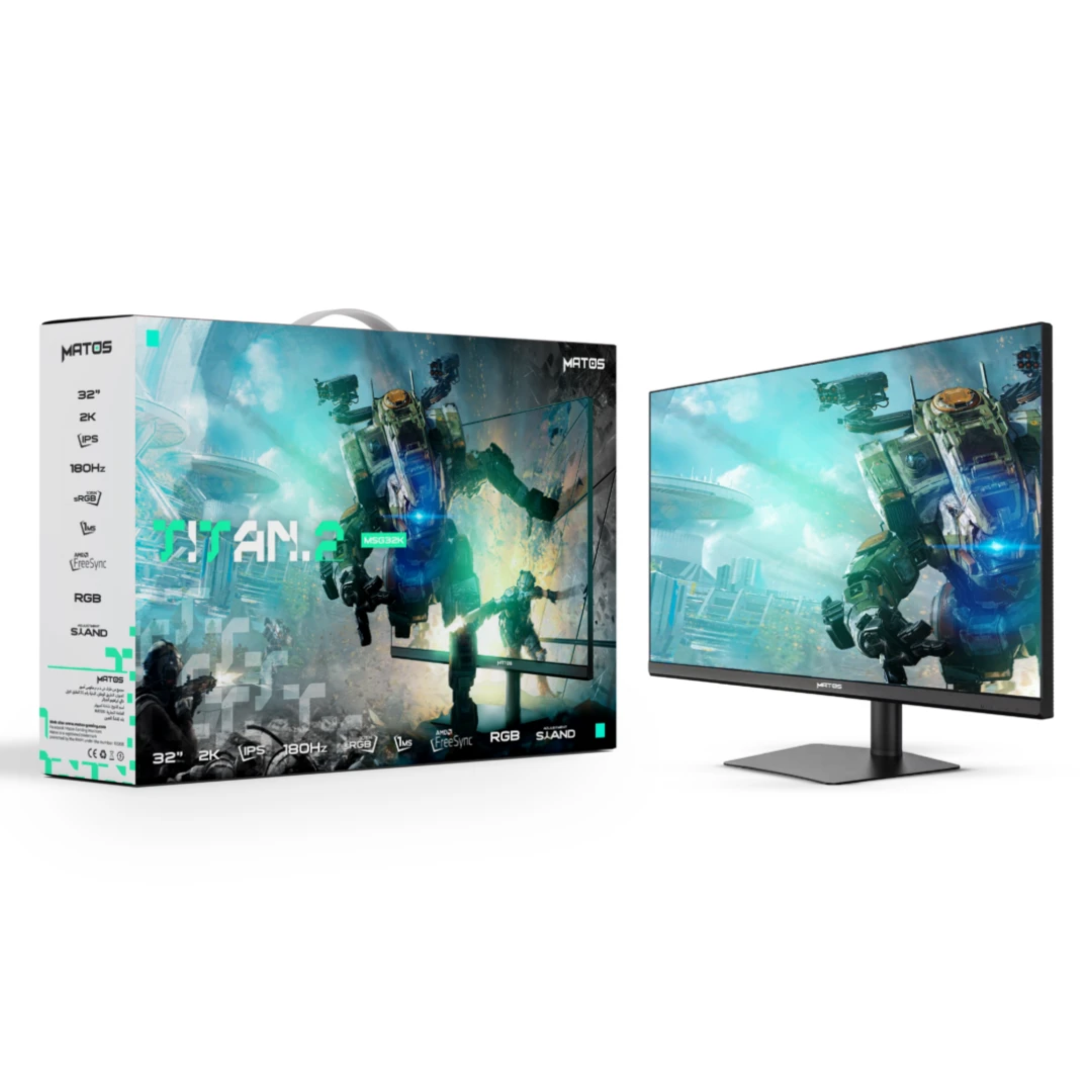 ECRAN MATOS 32" MSG32K TITAN 2 2K 180Hz 1Ms IPS ADJUSTABLE STAND – Image 2