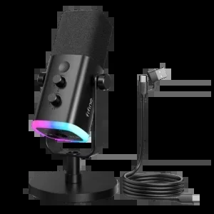 FIFINE AmpliGame AM8 USB/XLR Dynamic Microphone RGB BLACK – Image 5