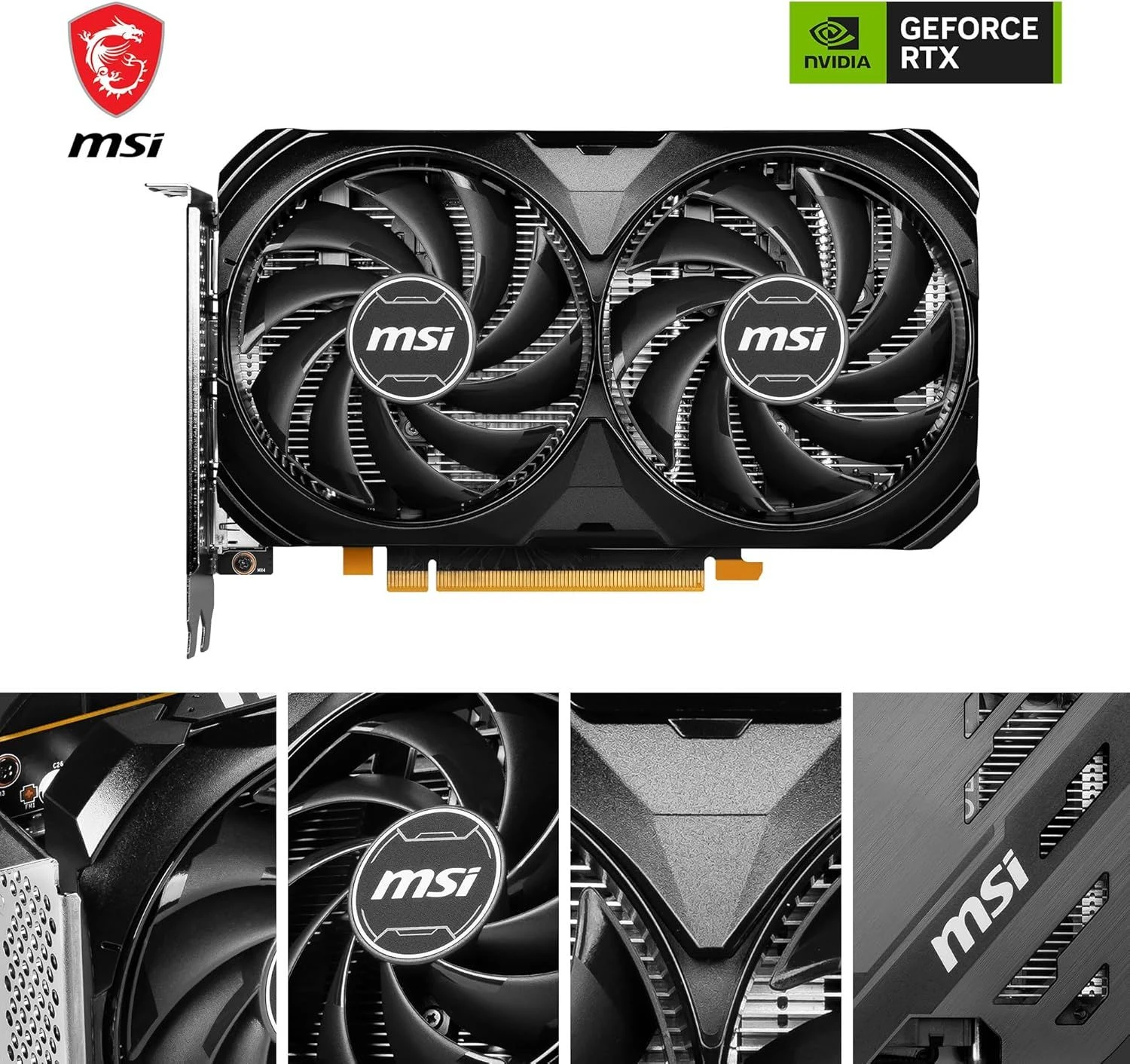 GPU MSI VENTUS RTX 4060 OC 08 GB BLACK EDITION – Image 4
