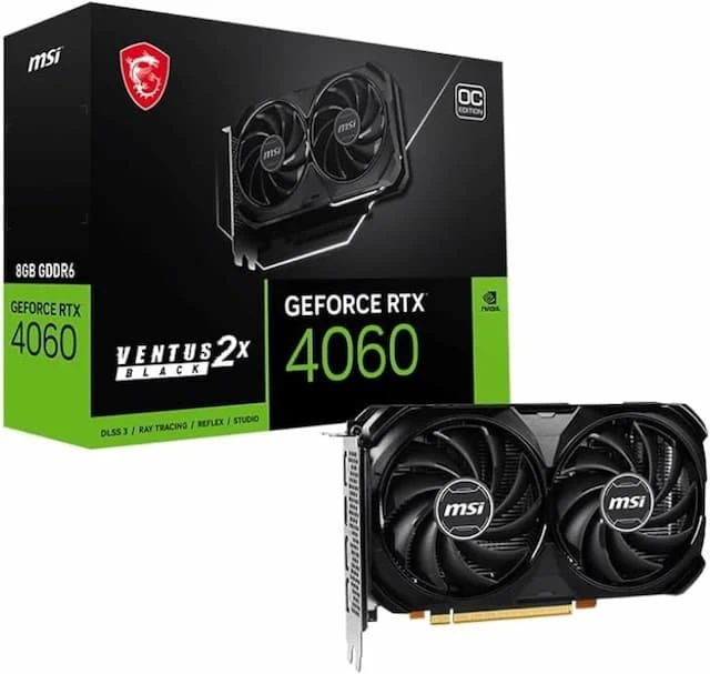 GPU MSI VENTUS RTX 4060 OC 08 GB BLACK EDITION