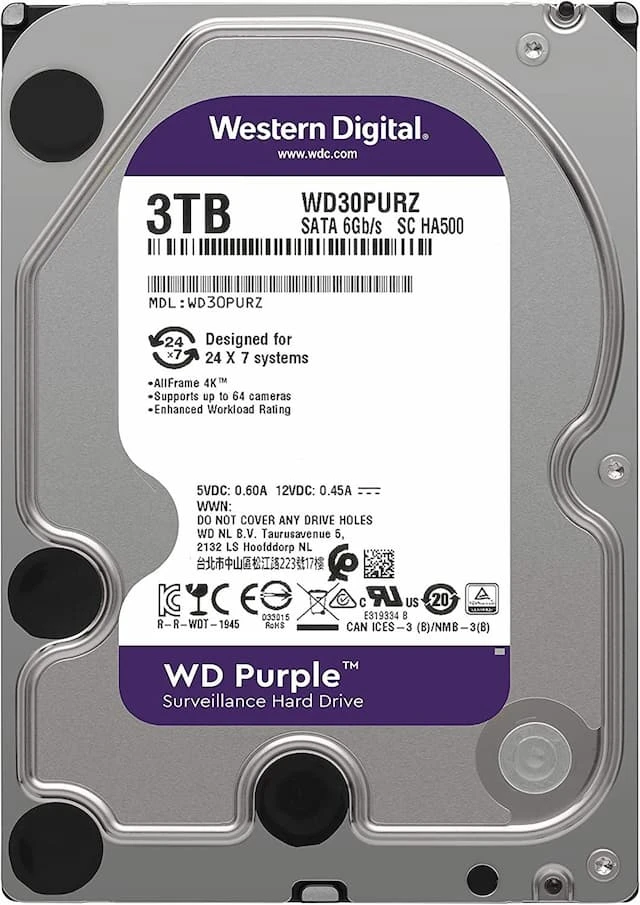 HDD 3.5 3TO WD PURPLE NEUF