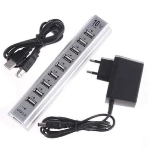 HUB 10 SORTIES USB + CHARGEUR