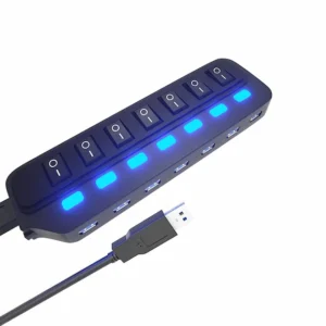 HUB USB 3.0 7 PORTS AVEC TRANSFO