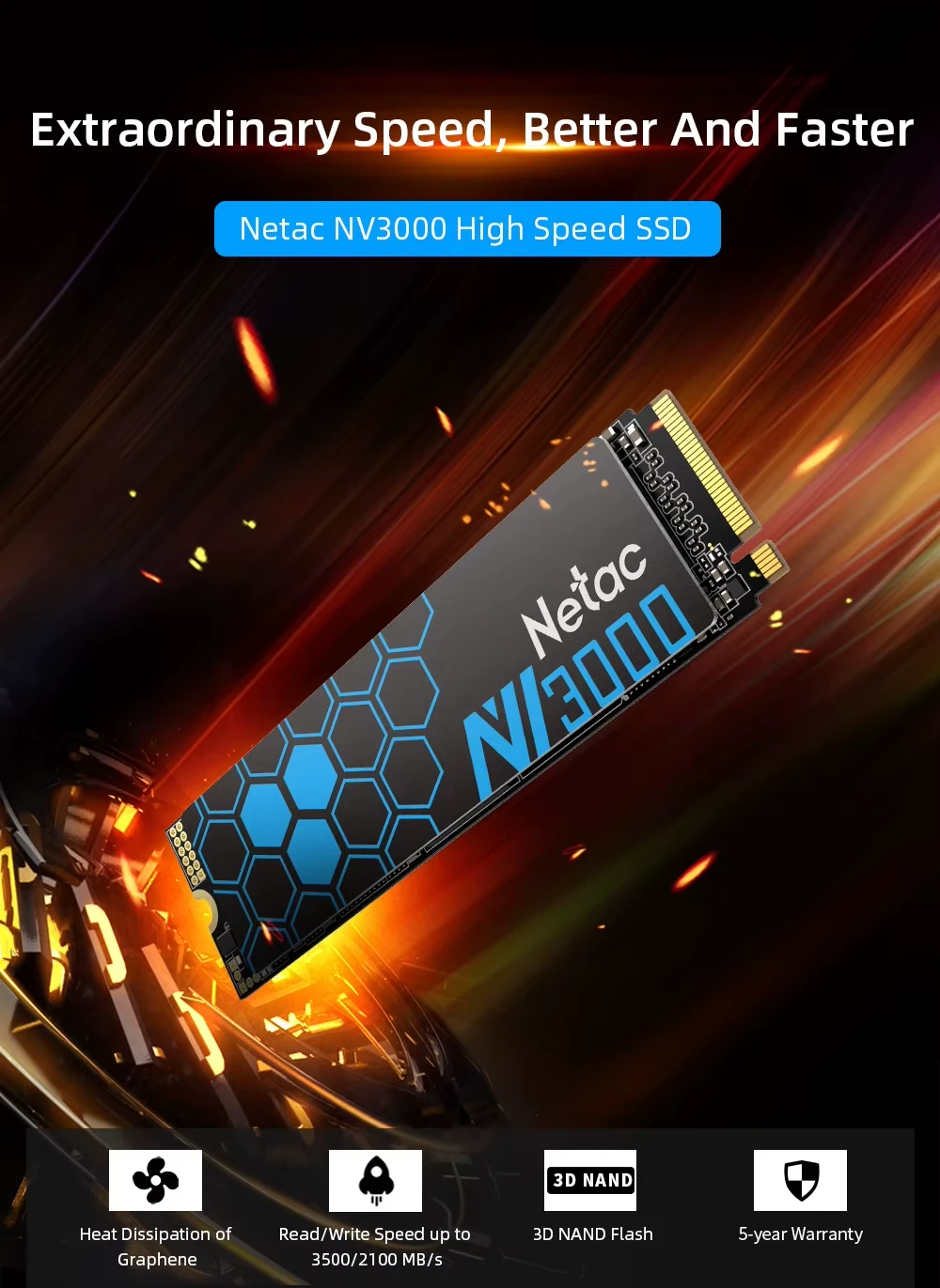 M.2 NETAC 250GB NVME GEN 3 – Image 2