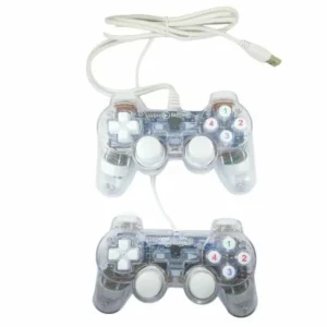 MANETTES X2 PC TRANSPARANTE AVEC JOYSTICKS