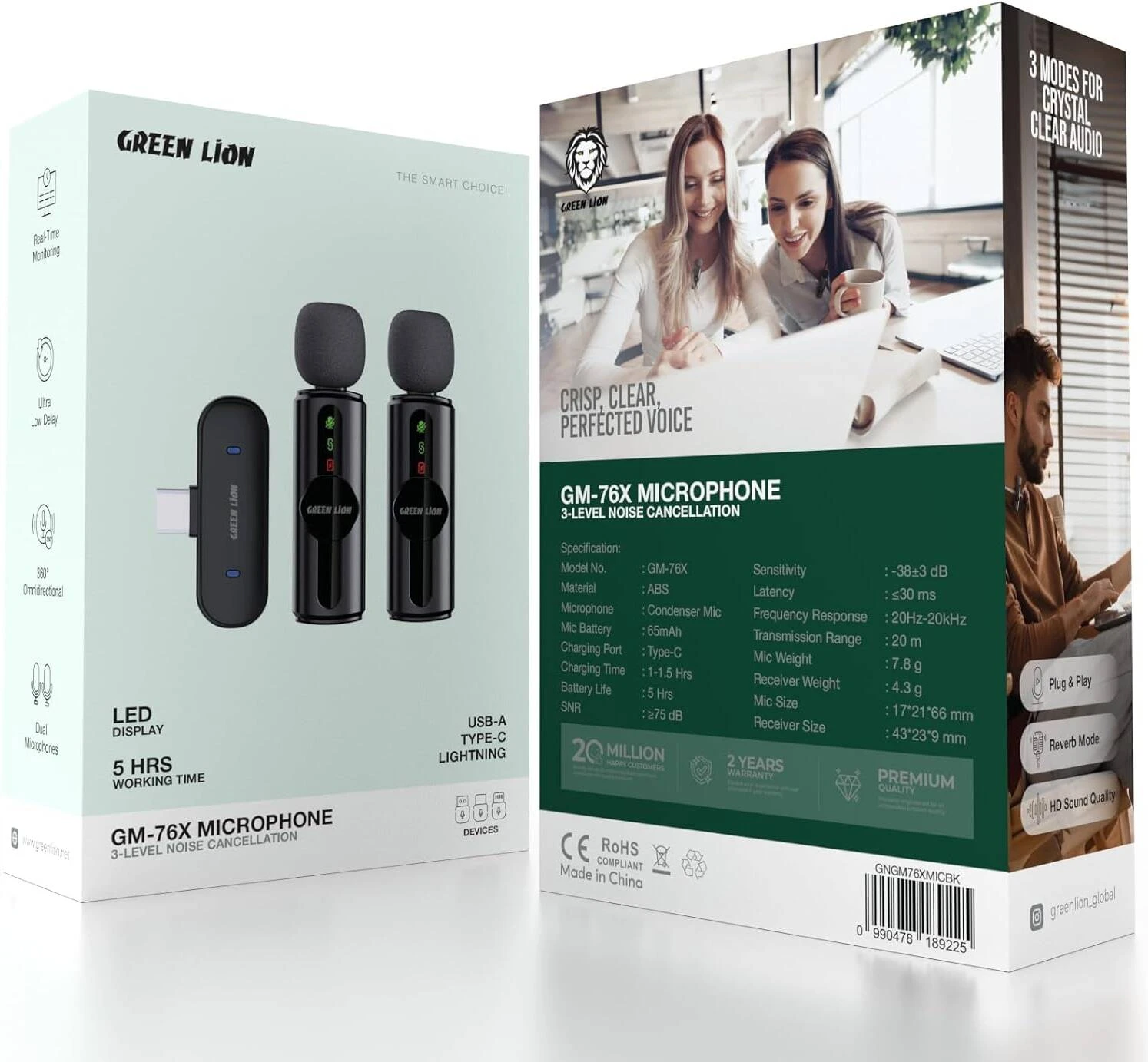 MICROPHONE BLUETOOTH GREEN LION GM76X – Image 2