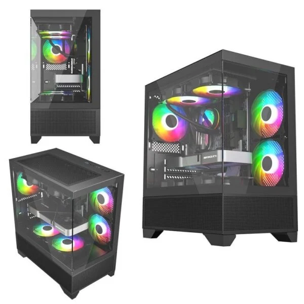NOX RAVEN mATX 3 FANS ARGB BLACK – Image 2