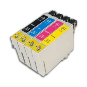 Pack de 4 Cartouches d’Encre Compatibles Epson T0711-T0714 – Noir, Cyan, Magenta, Jaune