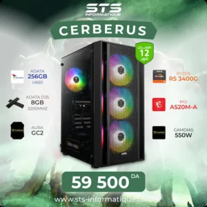 PC DE BUREAU RYZEN 5 3400G / A520 MSI / ADATA D35 8G 3200 /SSD 256 ADATA U650 /GAMDIAS 550W/AURA GC2