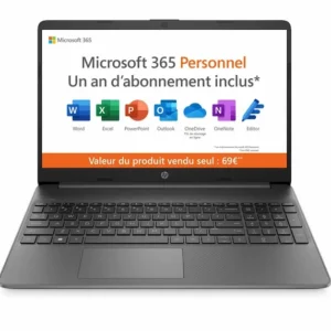 PC PORTABLE HP 15S INTEL I3 12EME / 4GB DDR 4 / 256 SSD / 15.6"