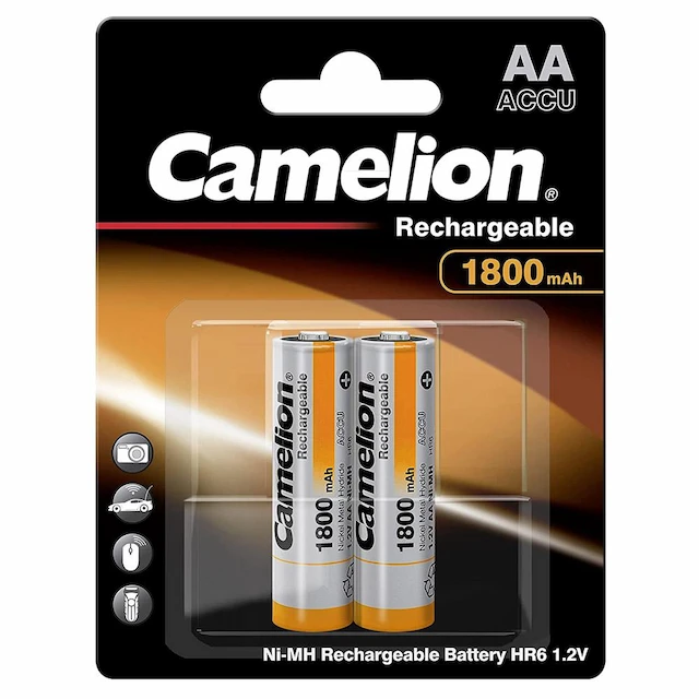 PILE CAMELION RECHARGABLE 1800mh AA R6 2 PIECE