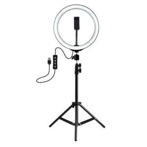 RINGLIGHT LED 13" AVEC TREPIED ET SUPPORT DE TELEPHONE MJ33