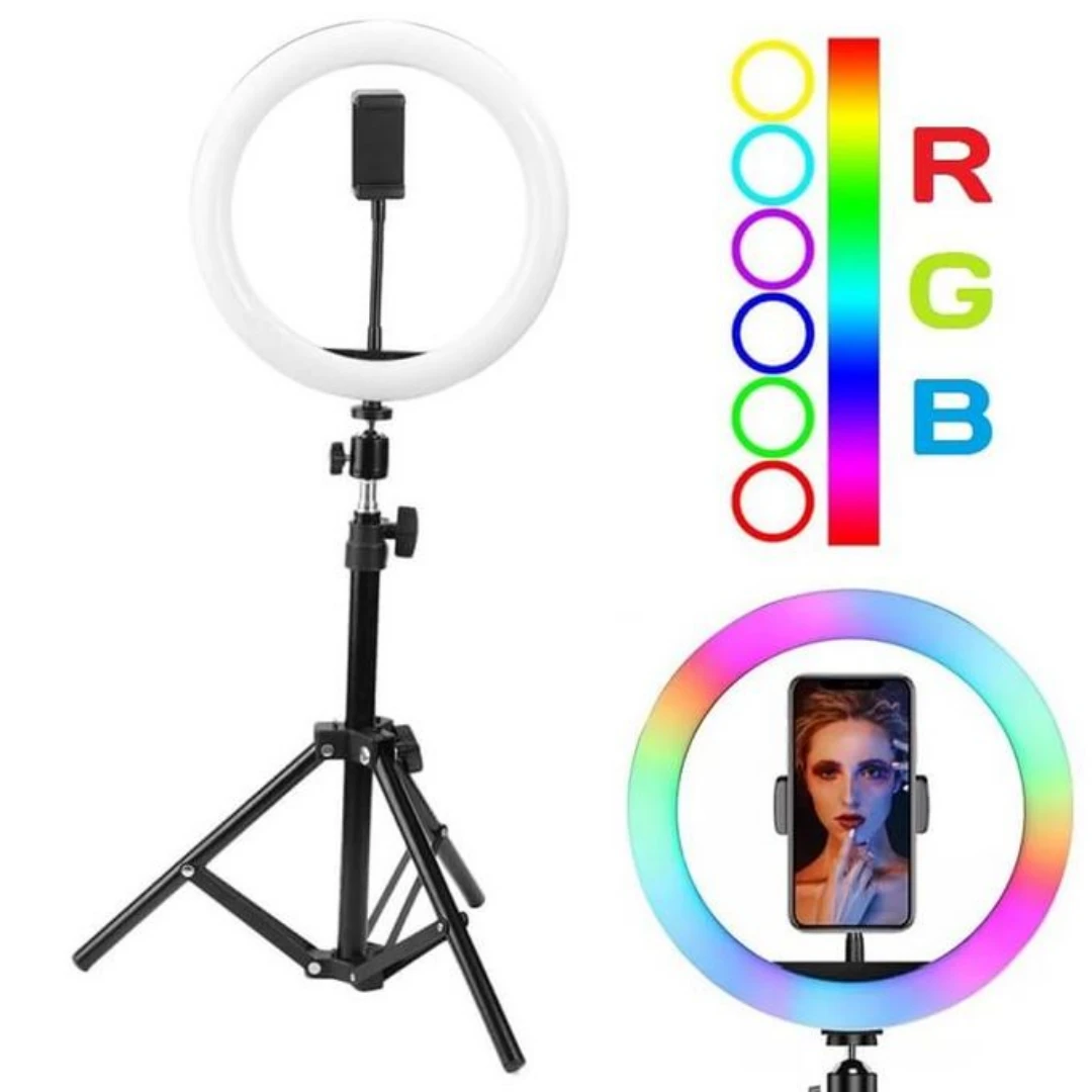 RINGLIGHT LED 15" AVEC TREPIED ET SUPPORT DE TELEPHONE + TELECOMMANDE MJ38 – Image 2