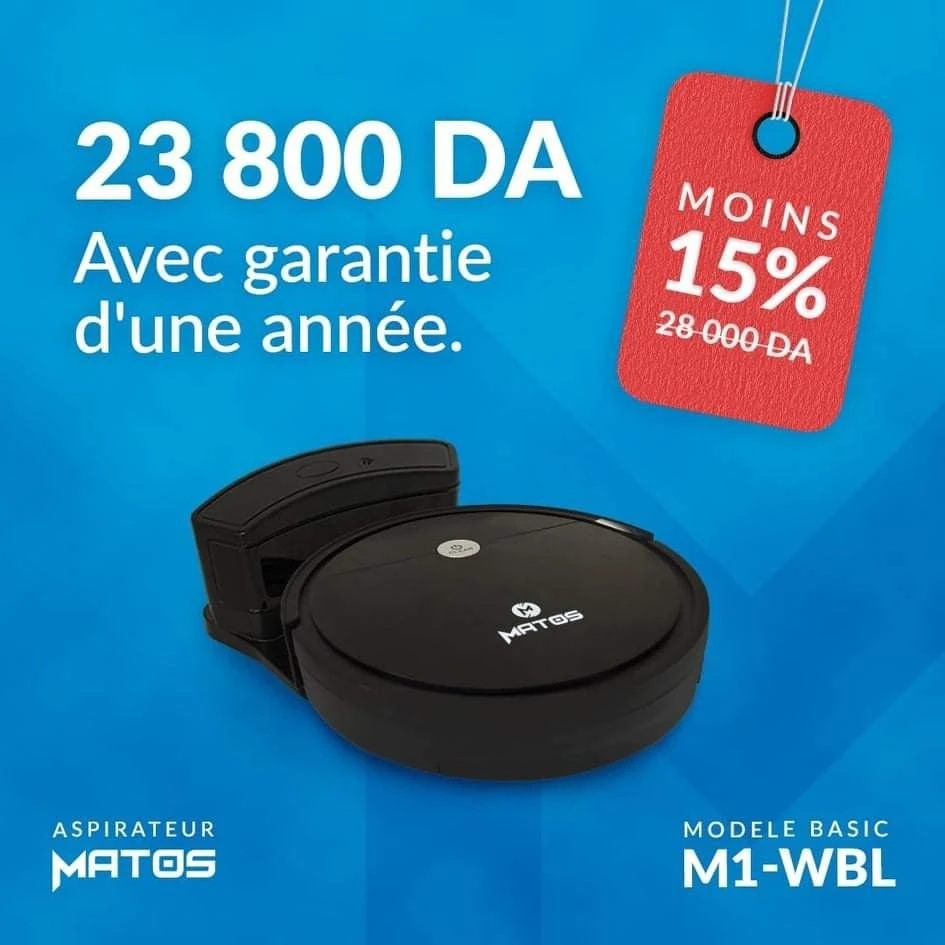 ROBO ASPIRATEUR INTELLIGENTE MATOS M1-WBL – Image 5