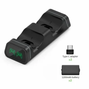 STATION DE CHARGE DOBE 2 MANETTES XBOX SERIES X/S TYPE-C+2 BATTERIES RECHARGEABLE 1200 / TYX 0625