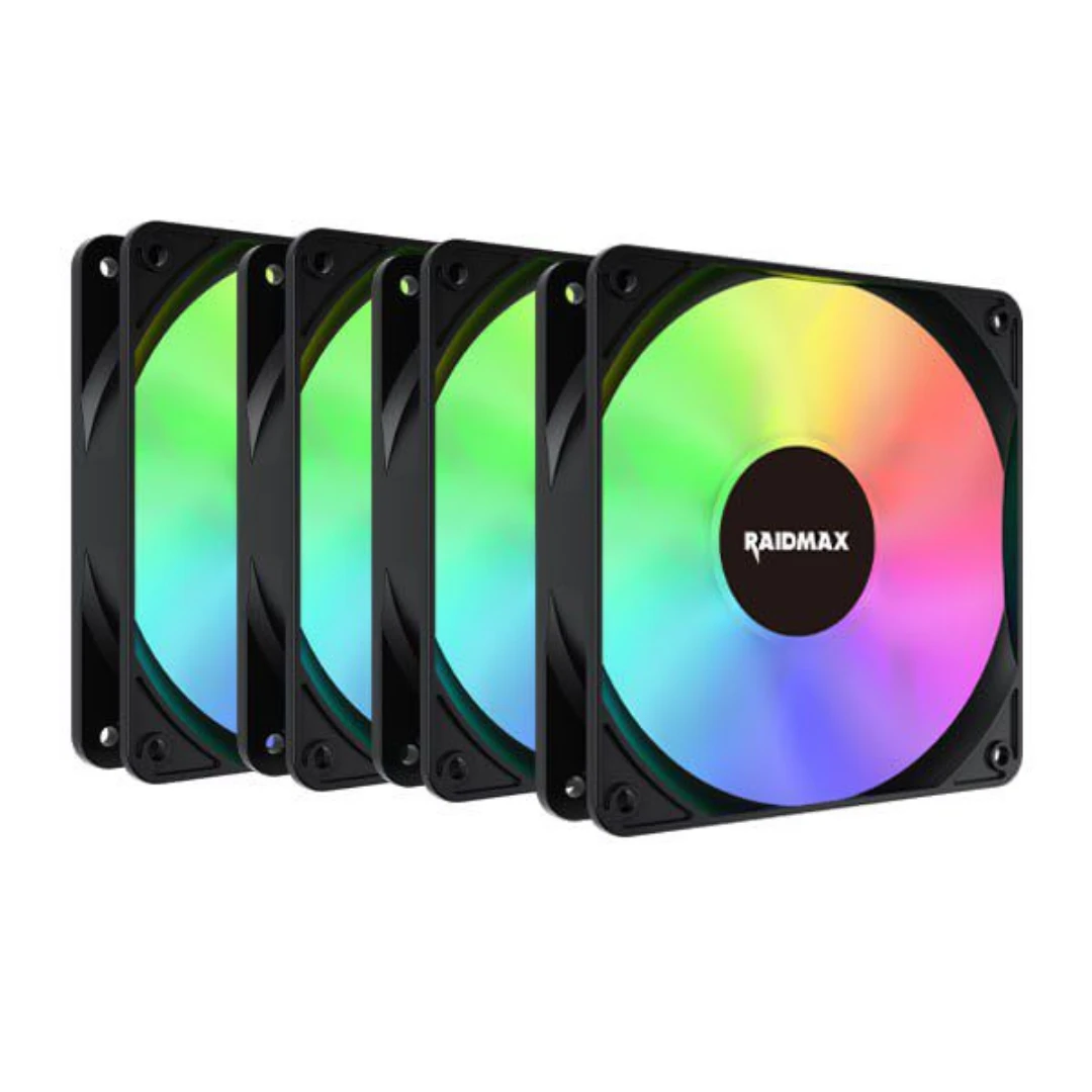 VENTILATEUR BOITIER RAIDMAX X-AIR BLACK PACK * 4 – Image 2