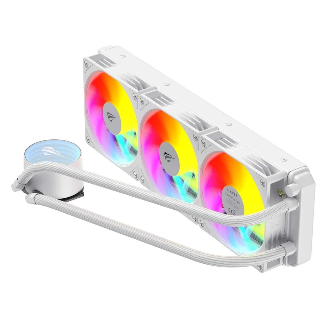 VENTILATEUR CPU HAVIT WATERCOOLING F2002 RGB 360 BLANC – Image 2