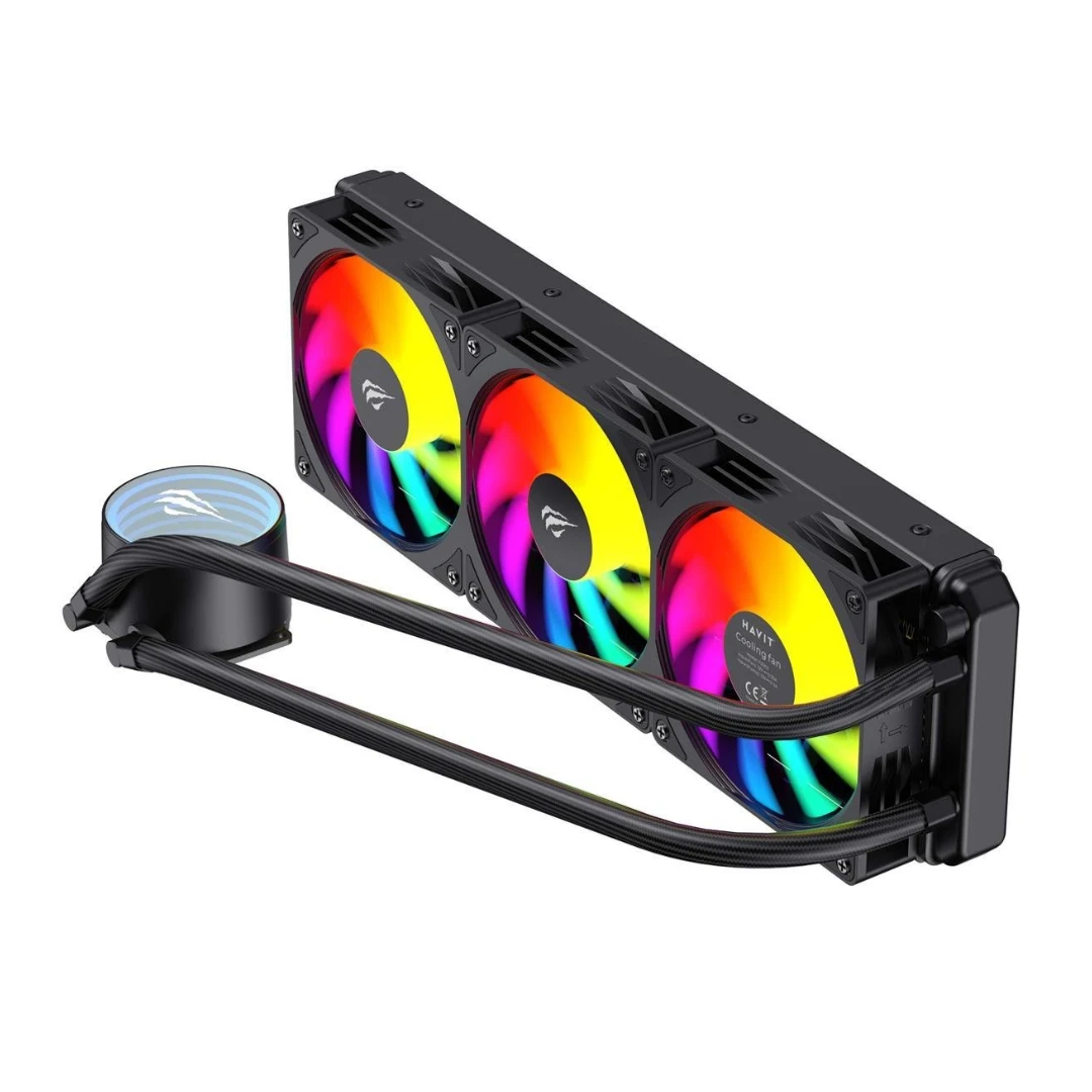 VENTILATEUR CPU HAVIT WATERCOOLING F2002 RGB 360 NOIR – Image 2